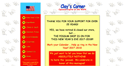Desktop Screenshot of clayscorner.com